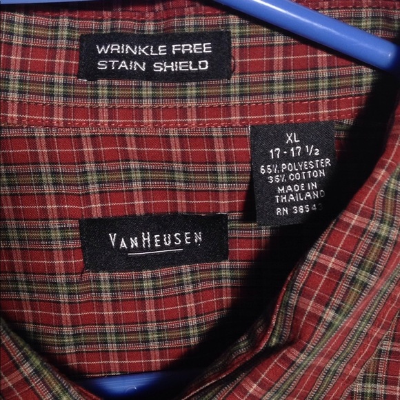 Men's Van Heusen Button Down Shirt (XL 17-17 1/2) - Picture 2 of 4